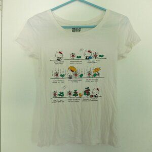 Hello Kitty gardening tshirt white size M